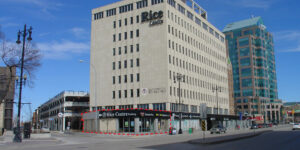 Exterior of 503 Portage Avenue in Winnipeg, MB.